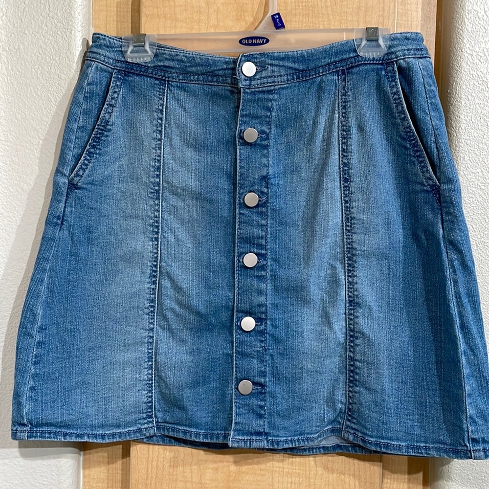 Denim High Waisted Skirt